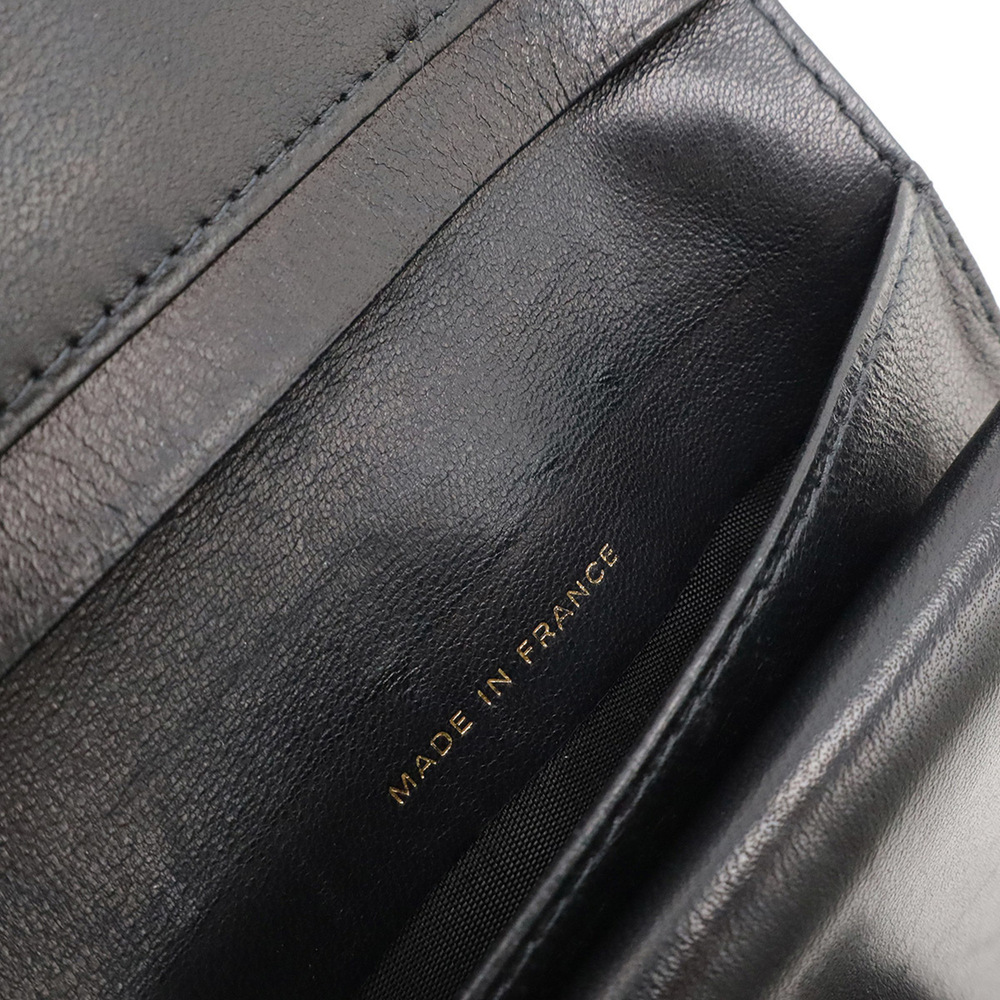 CHANEL Authentic Black Caviar Leather Logo Wallet - Picture 7 of 10